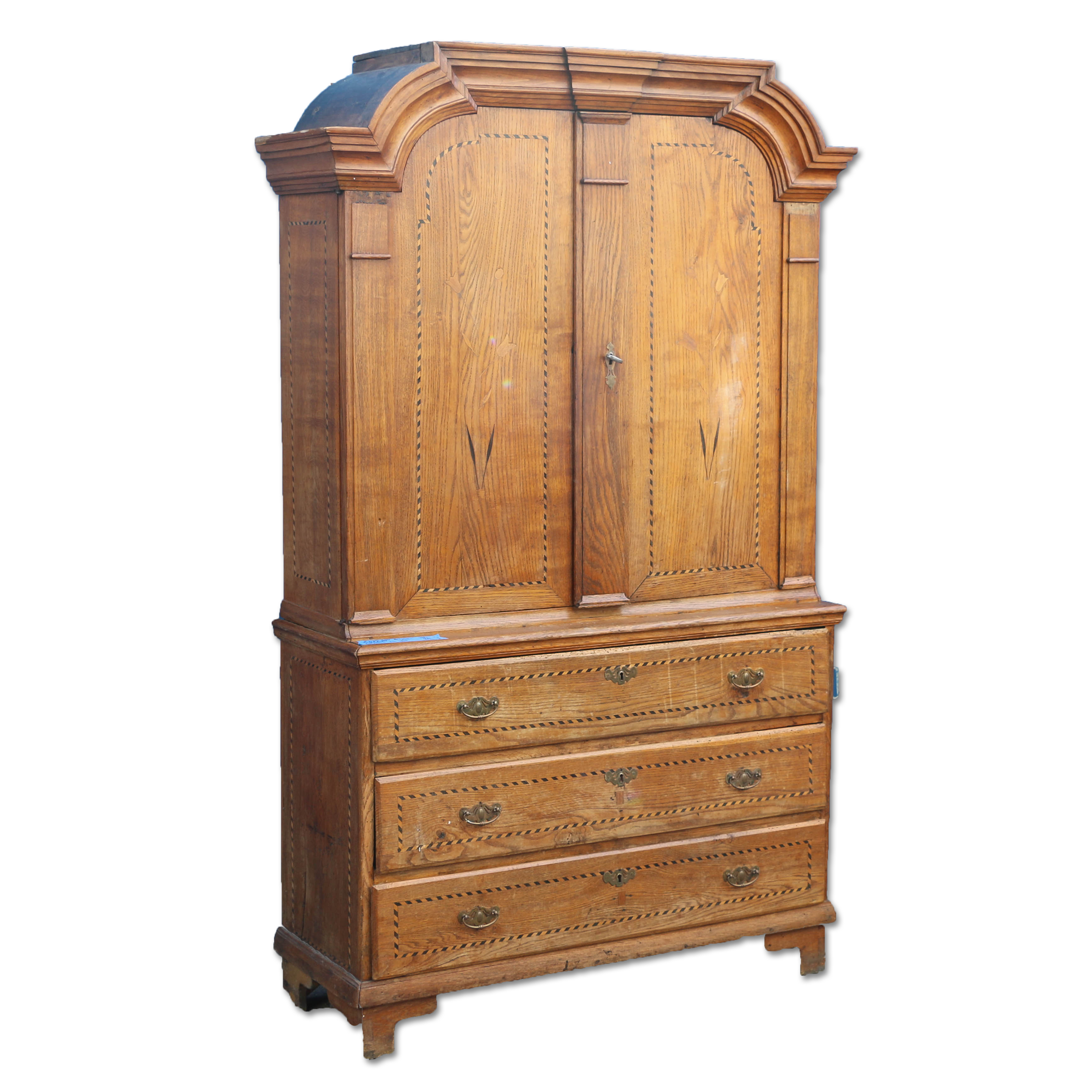 Brown Varnihsed Oak Cabinet antique swedish baroque oak cabinetreturn to buffets servers