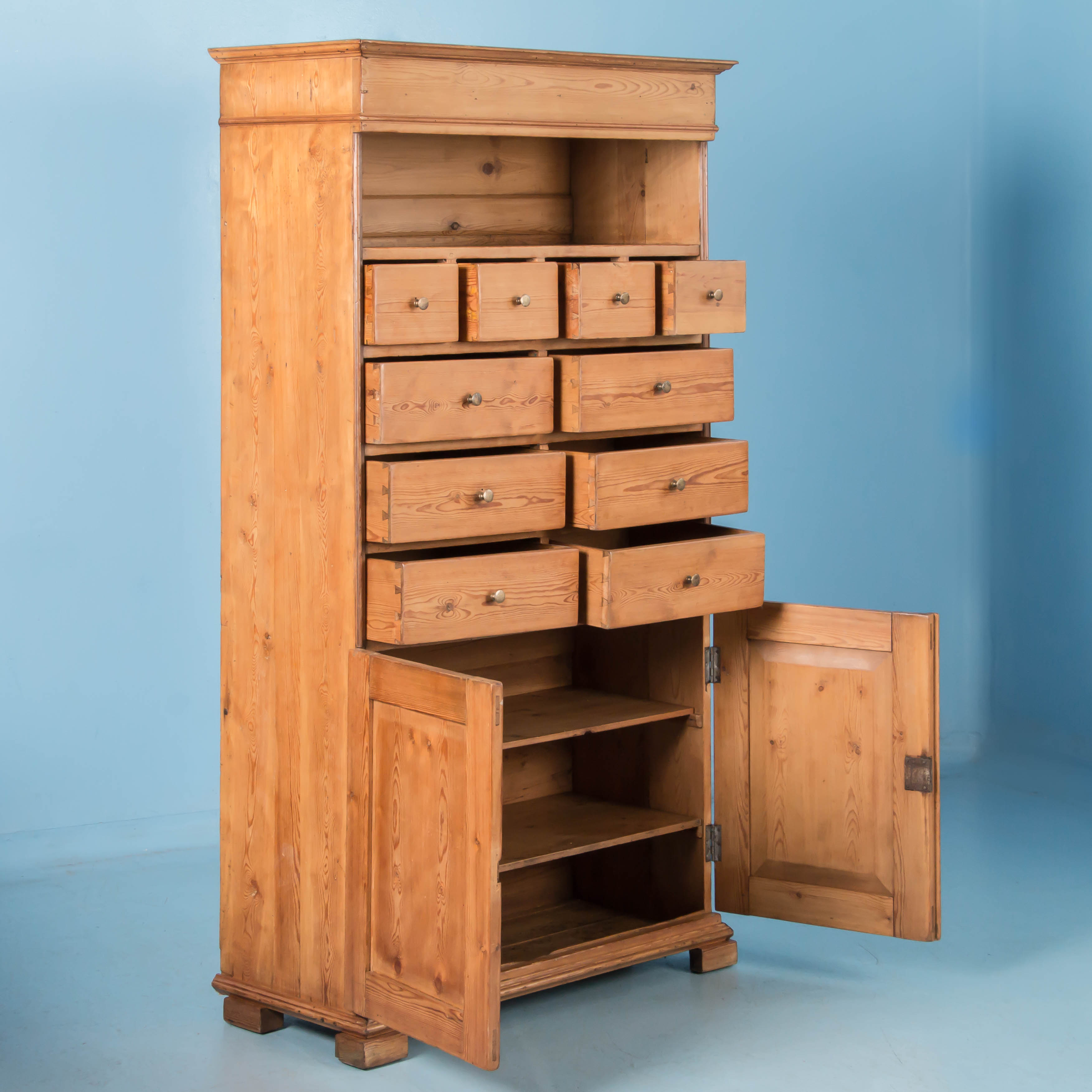 Antique 19th Century Danish Pine with Multiple Drawers