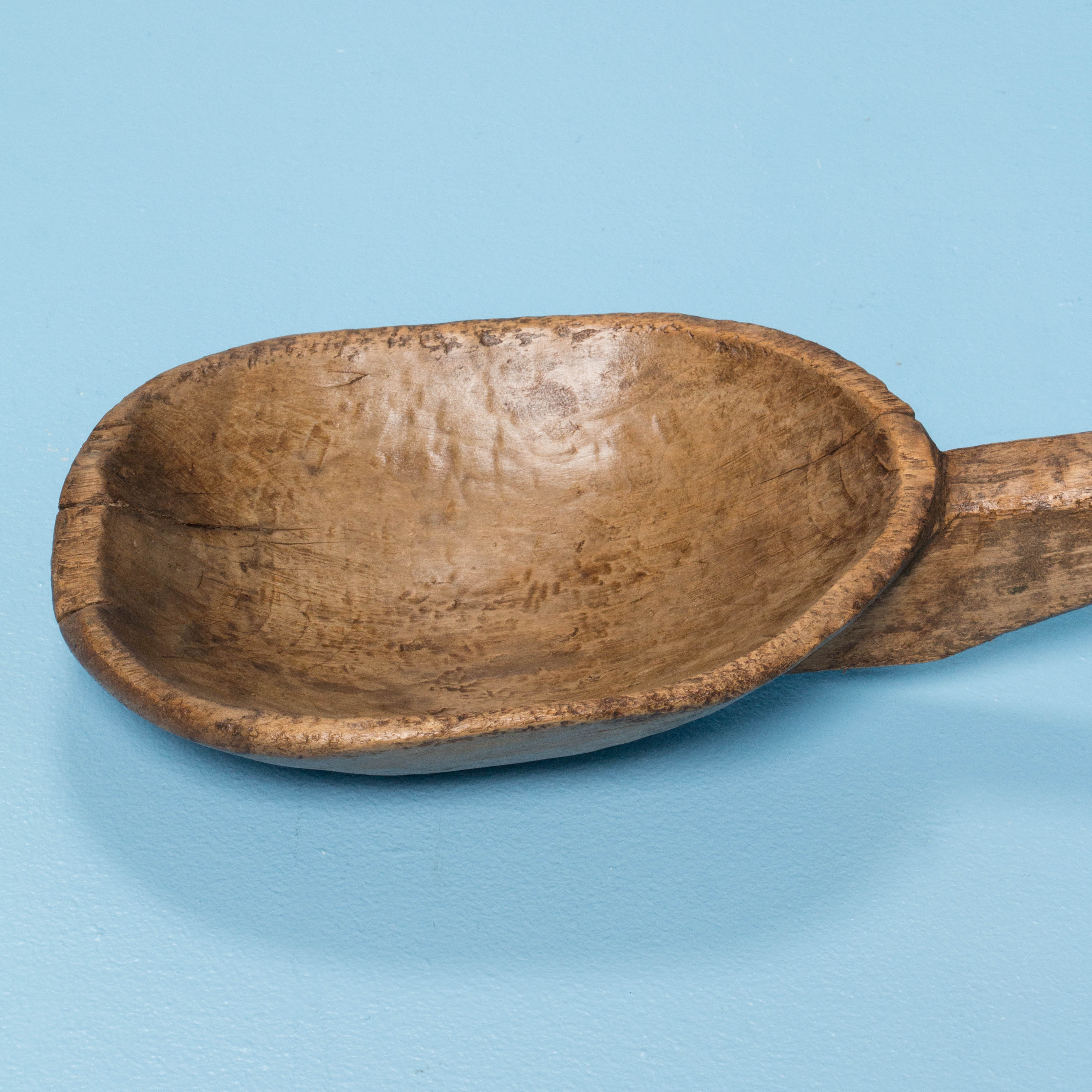 Large Rustic Hand Carved Wooden Spoon From Hungary